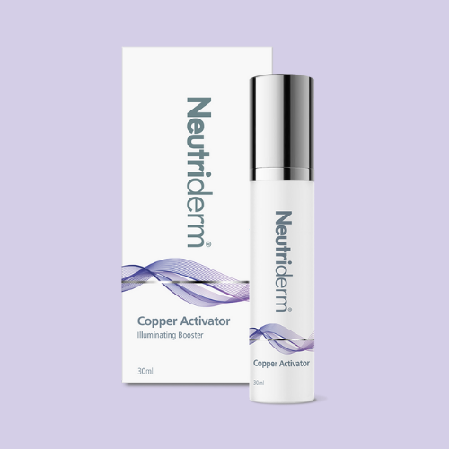 Neutriderm Copper Activator, 30ml, with packageing displayed, formulated as an illuminating booster for enhanced skin vitality.