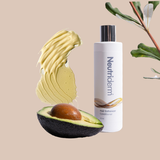 Neutriderm Hair Enhancer Conditioner, 250ml, shown with a creamy avocado swatch to showcase its texture and key ingredient.