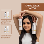 Neutriderm Hair Enhancer Shampoo recommended to pair with Hair Enhancer Conditioner and Scalp Lotion.